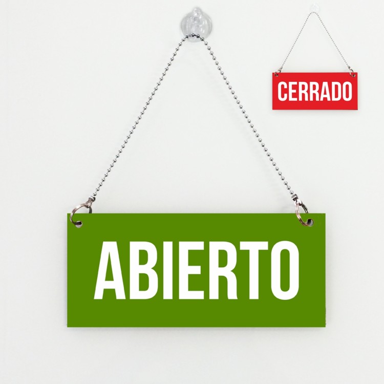 Draft, Rectangular - Cartel Abierto / Cerrado