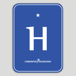 Distinctive plaque for one star hotel - Valencian Community