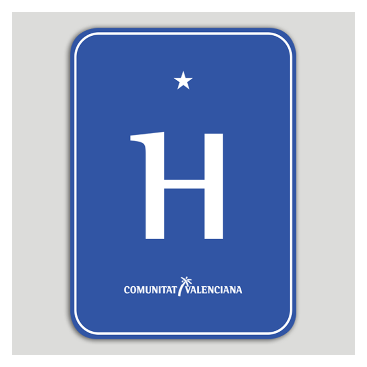 Distinctive plaque for one star hotel - Valencian Community