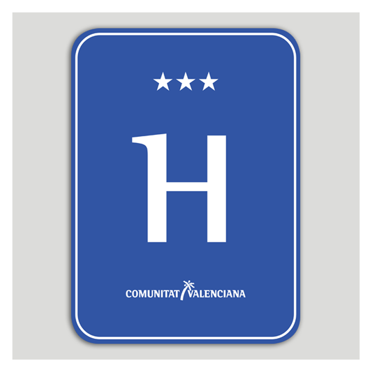 Three-star hotel distinctive plaque - Valencian Community