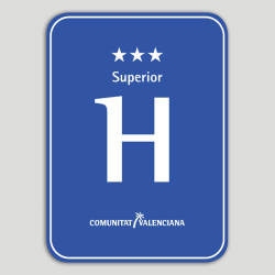 Distinctive plaque for three-star superior hotel - Valencian Community