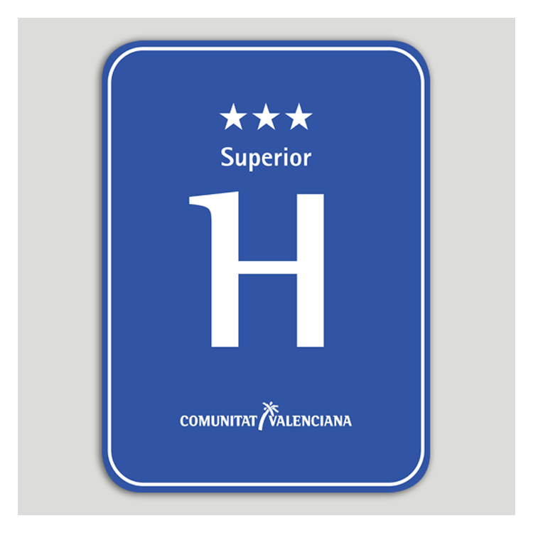 Distinctive plaque for three-star superior hotel - Valencian Community
