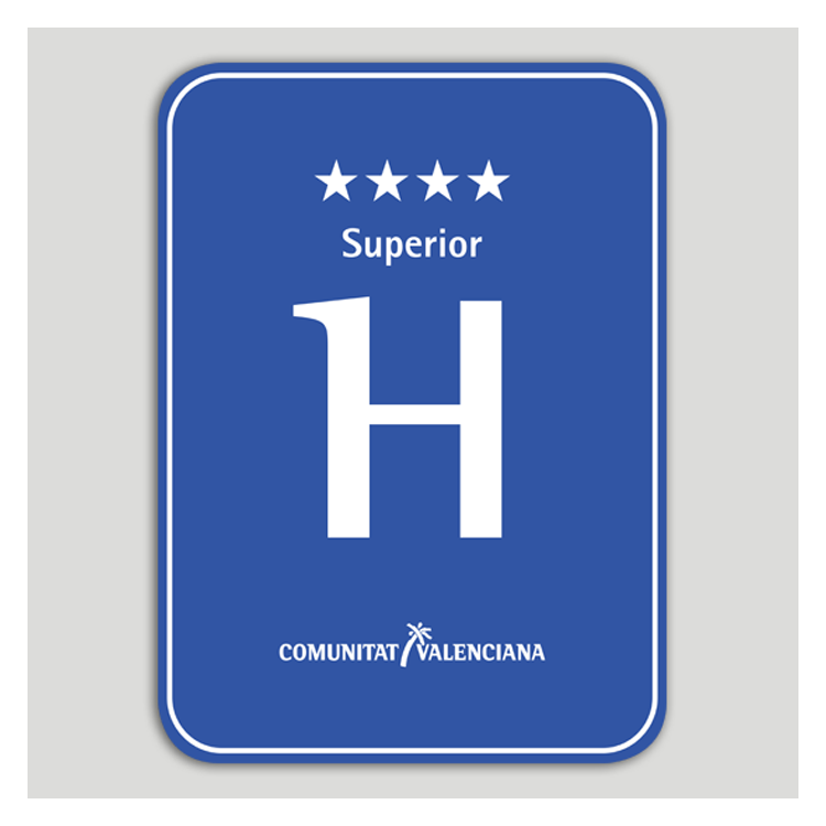 Distinctive four-star superior hotel plaque - Valencian Community