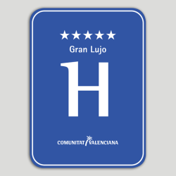 Distinctive plaque for a five-star luxury hotel - Valencian Community