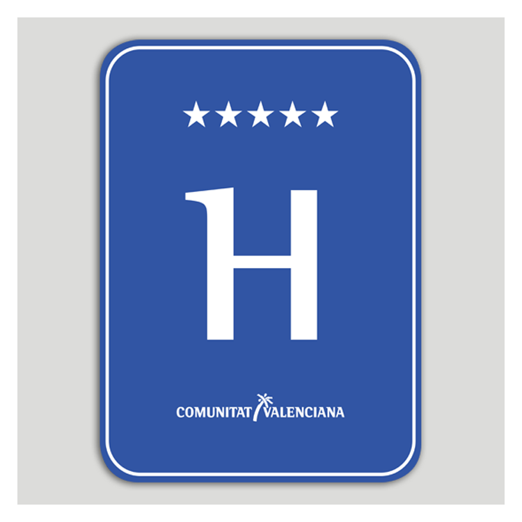 Distinctive five-star hotel plaque - Valencian Community