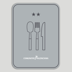 Distinctive plate Two-star restaurant - Valencian Community