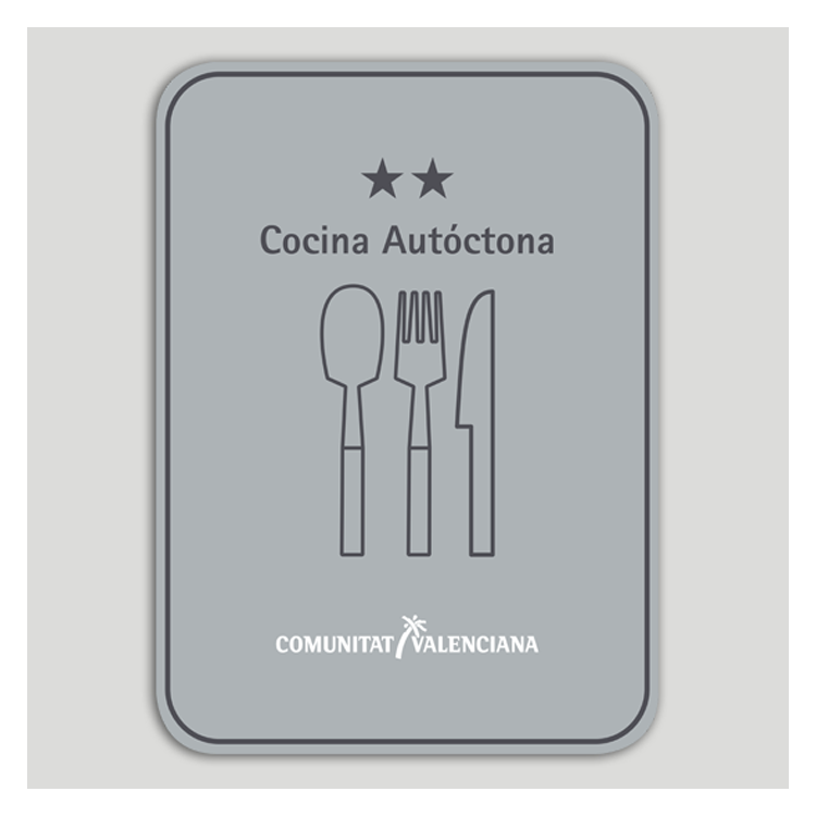 Distinctive plate Two-star native cuisine restaurant - Valencian Community