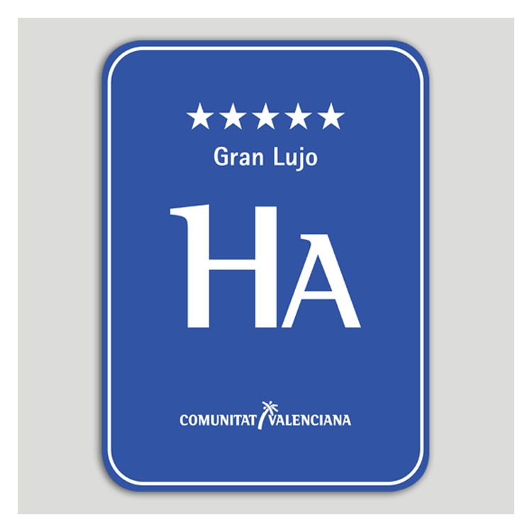 Placa distintivo Hotel apartamento cinco estrellas gran lujo - Comunidad Valenciana