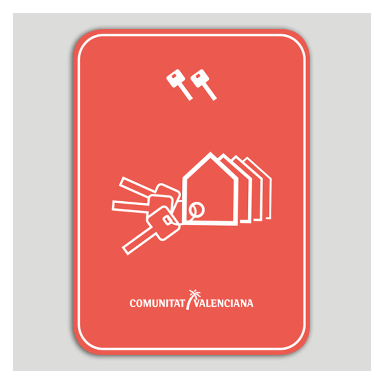 Placa distintivo Conjunto viviendas turísticas dos llaves - Comunidad Valenciana