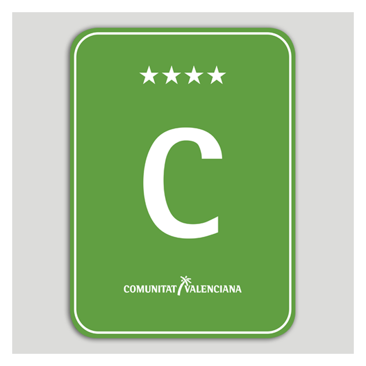 Placa distintivo Camping cuatro estrellas - Comunidad Valenciana