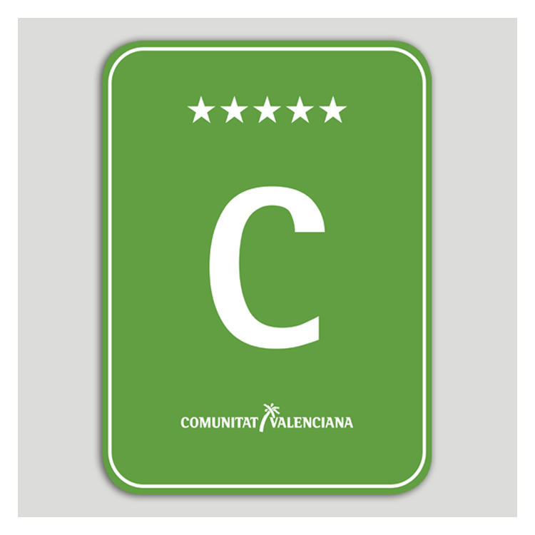 Placa distintivo Camping cinco estrellas - Comunidad Valenciana