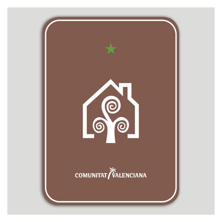 Placa distintivo Casa Rural una estrella - Comunidad Valenciana