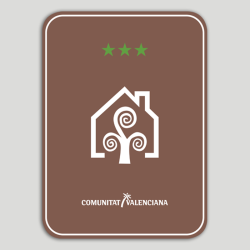 Placa distintivo Casa Rural tres estrellas - Comunidad Valenciana