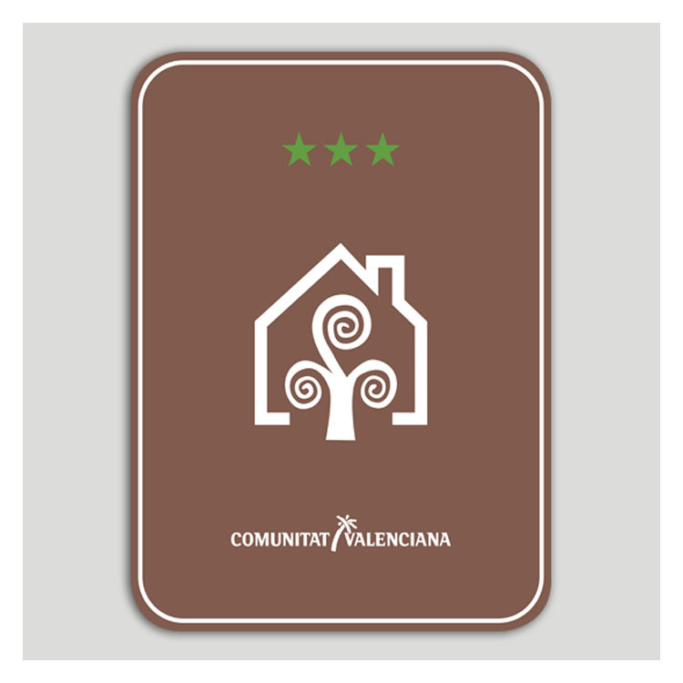 Placa distintivo Casa Rural tres estrellas - Comunidad Valenciana