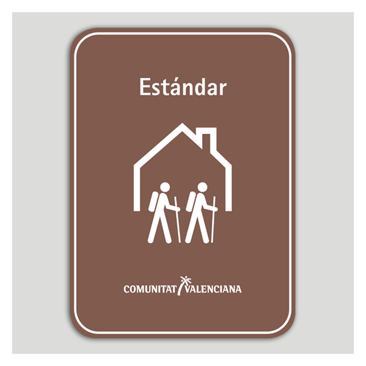 Placa distintivo Albergue turístico rural estándar - Comunidad Valenciana