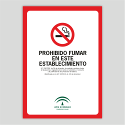 Letrero De Prohibido Fumar De 19 x 15cm Hunter HM-2246