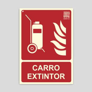 Cartel de Carro extintor