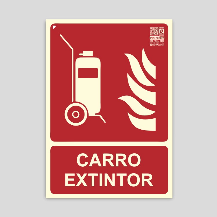 Cartel de Carro extintor
