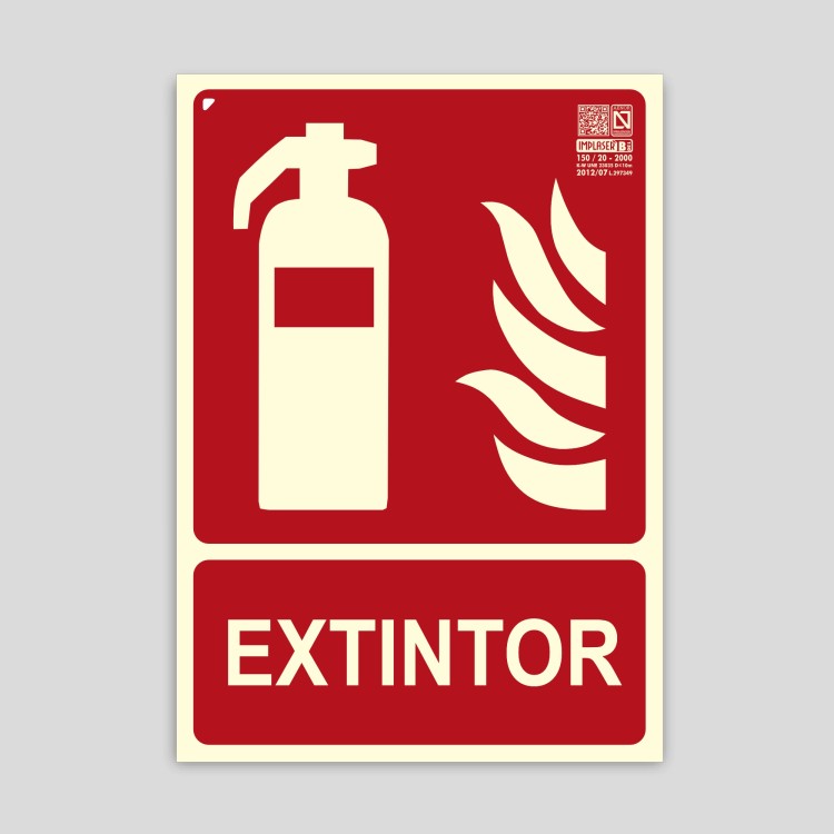 Cartel de Extintor de incendios