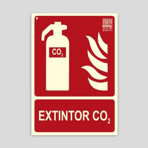 Cartel de Extintor de CO2