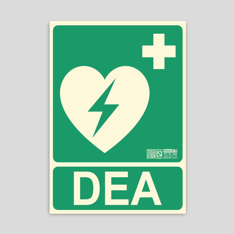 Cartel de Desfibrilador DEA