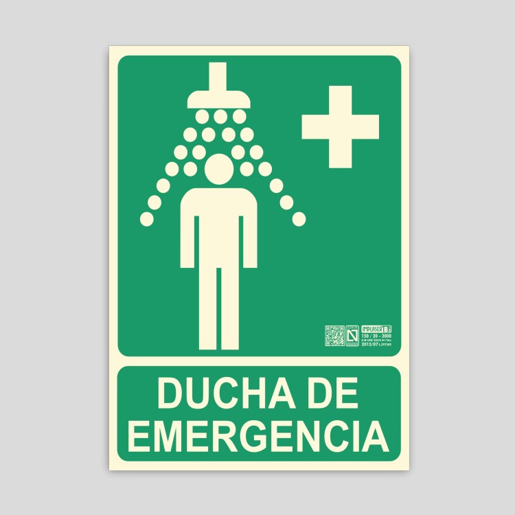 Cartel de Ducha de emergencia