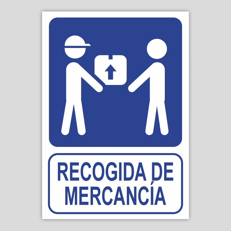 Cartel de recogida de mercancías